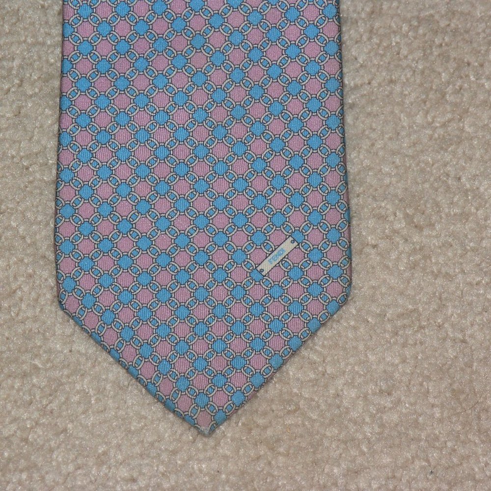 Fendi Recent Bit Pattern Classic Width Silk Tie - image 2